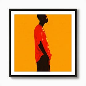 Silhouette Of A Man 6 Art Print