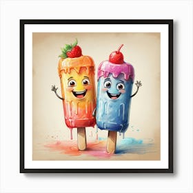 Ice Cream Pops Art Print