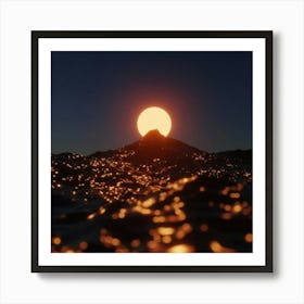 Sun Rising Over The Ocean Art Print