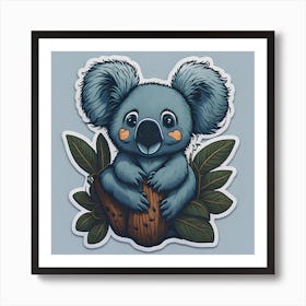 Koala Sticker Art Print