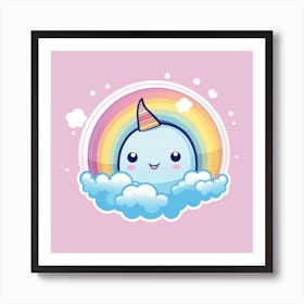 Cute Kawaii Unicorn Art Print