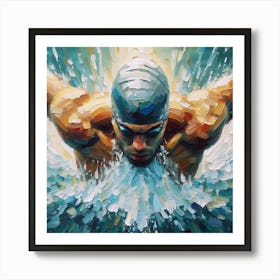 Swimmer In The Water 1 Art Print