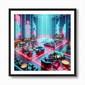 Futuristic Bar Art Print