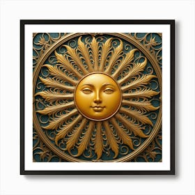 Sun Face 1 Art Print