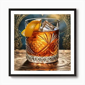 Old Fashioned Cocktail 1 Art Print