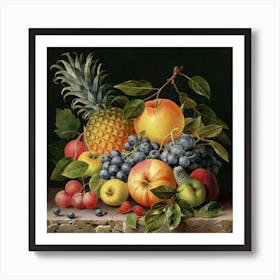 A collection of different delicious fruits 10 Art Print