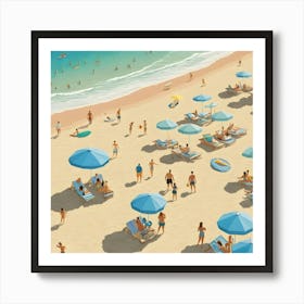 Day At The Beach 2 Art Print