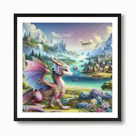 Dragon In The Sky 2 Art Print