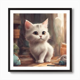 Cute Kitten Art Print