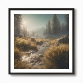 Peaceful Landscapes Haze Ultra Detailed Film Photography Light Leaks Larry Bud Melman Trending (6) Art Print