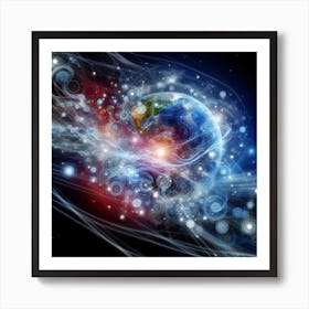 Earth In Space Art Print