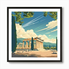 A Temple Of Olympian Zeus In Athens Vector Desig 1720009328 4 Art Print