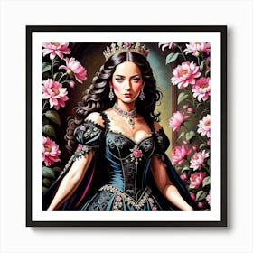 Queen Of Roses 1 Art Print