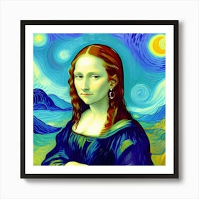 Mona Lisa's Youthful Portrait A New Vision Affiche