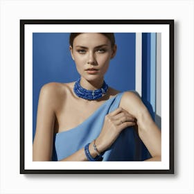 Polish Female Model Wearing A Bracelet In Panton (3) Art Print