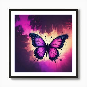 Purple Butterfly 4 Art Print