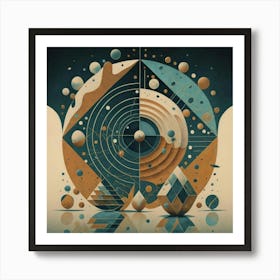 Visually captivating simple geometric artwork, 9 Art Print