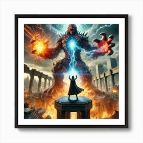 Alina Volkov Super Kaiju Command Art Print