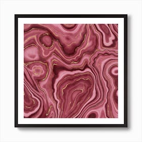 Red Agate Texture 06 Art Print