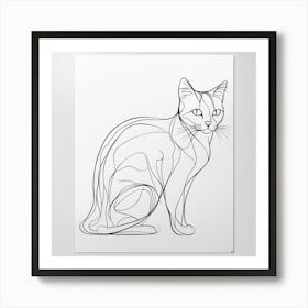 Cat Drawing Art Print