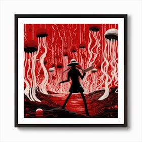 Girl In A Red Hat Art Print