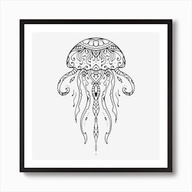 Jellyfish Mandala Art Print