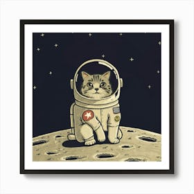 An alien wearing an astronaut suit Art Print