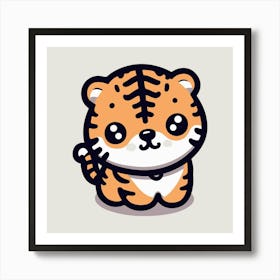 Cute Animal Tiger 3 Art Print