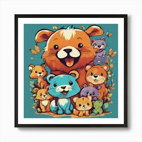 Playful Kids Animal Tshirt Design (8) 2024 05 02t202101 Art Print