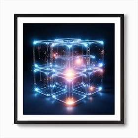 Cubes Of Light Art Print