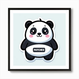 Panda Stickers Art Print