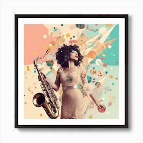 Jazz Saxophone Art Print
