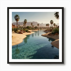 River In The Desert Art Print