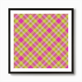 Plaid Fabric 122 Art Print