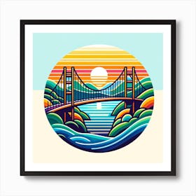 Bridge Over water Art Print