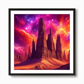 Desert Landscape 3 Art Print