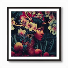 Poisonous Beauty Square Art Print