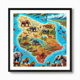 African Animals 1 Art Print