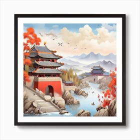 Chinese Landscape Painting Art Print