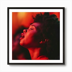 Afro-American Woman Singing 1 Art Print