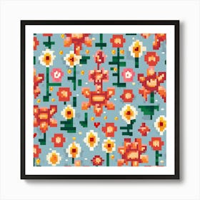 544824 Mom I Love You Flowers Stars Xl 1024 V1 0 Art Print