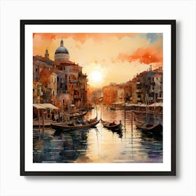 Sun-Kissed Palazzi: Coastal Whispers Art Print