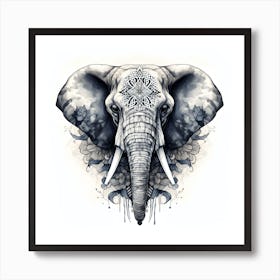 Elephant Series Artjuice By Csaba Fikker 007 Art Print