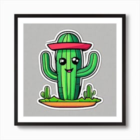 Cute Cactus 6 Art Print