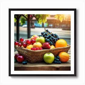 Basket Of Fruit 16 Art Print