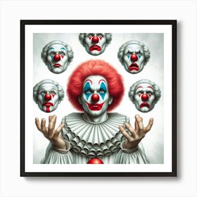 Clown Face Art Print