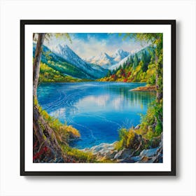 Lake In The Mountains 24 Art Print