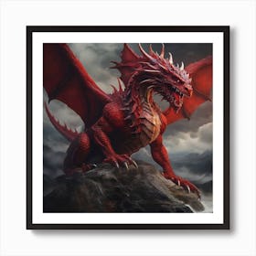 Red Dragon Art Print