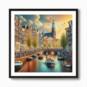 Amsterdam Canals Art Print