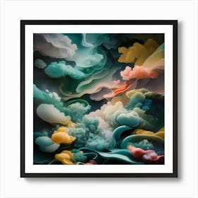 Abstract Clouds Art Print